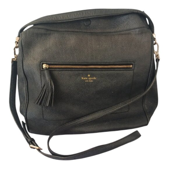 Kate Spade Michaela Chester Street Black Pebbled Leather Hobo Bag with Wallet - Picture 3 of 14